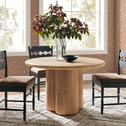 Tori 48 Inch Round Indoor Outdoor Dining Table