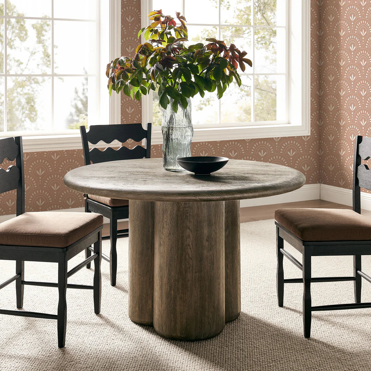 Tori 48 Inch Round Indoor Outdoor Dining Table