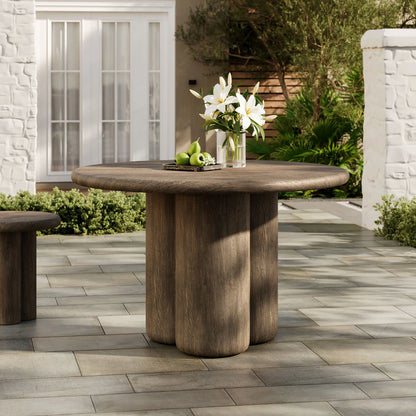 Tori 48 Inch Round Indoor Outdoor Dining Table