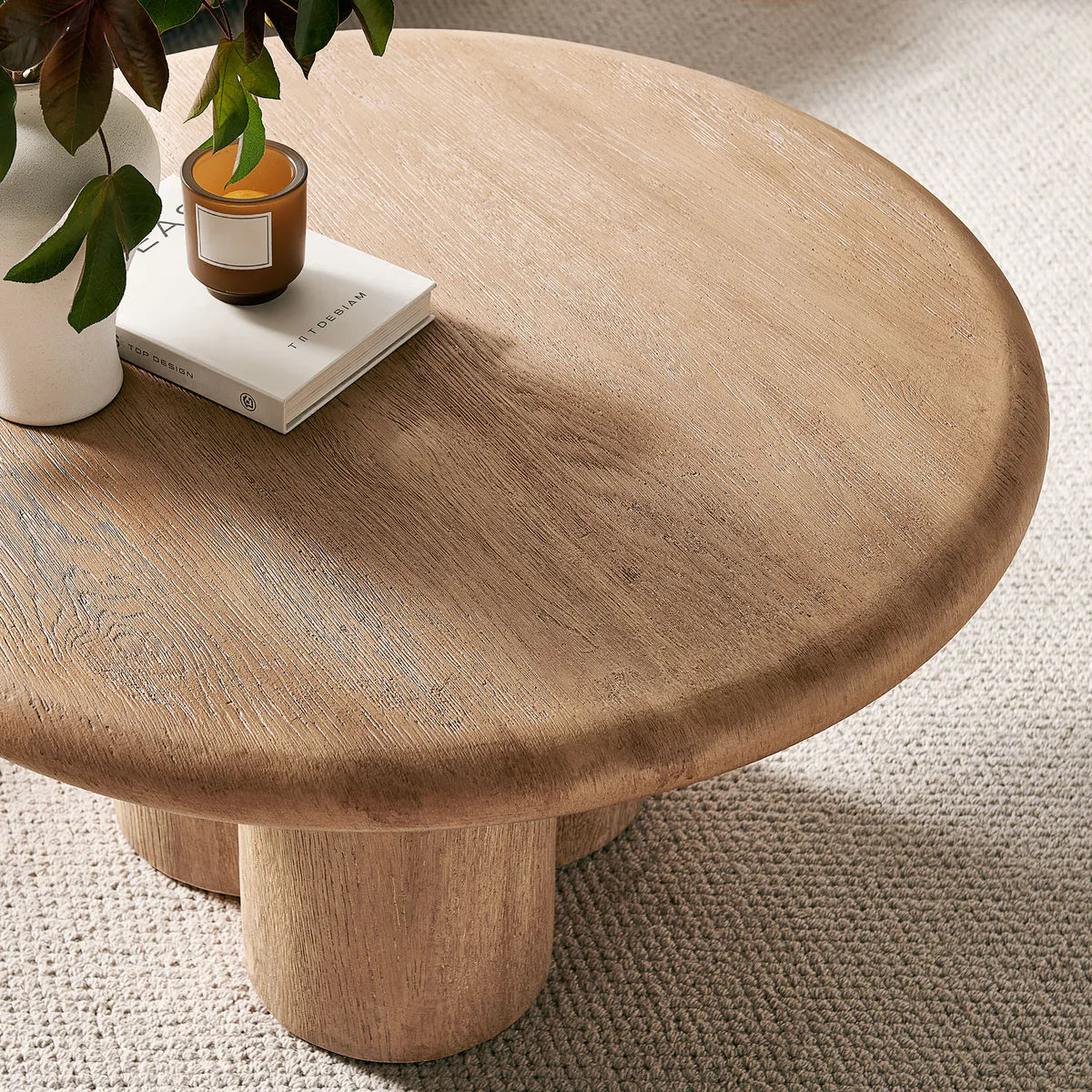 Tori 31 Inch Round Indoor Outdoor Coffee Table