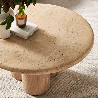 Tori 31 Inch Round Indoor Outdoor Coffee Table