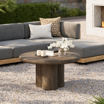 Tori 31 Inch Round Indoor Outdoor Coffee Table