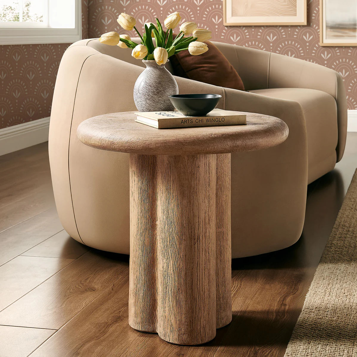 Tori 20 Inch Round Indoor Outdoor Side Table