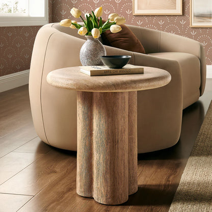 Tori 20 Inch Round Indoor Outdoor Side Table