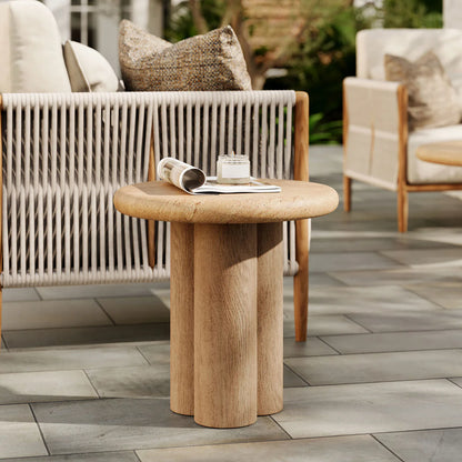 Tori 20 Inch Round Indoor Outdoor Side Table