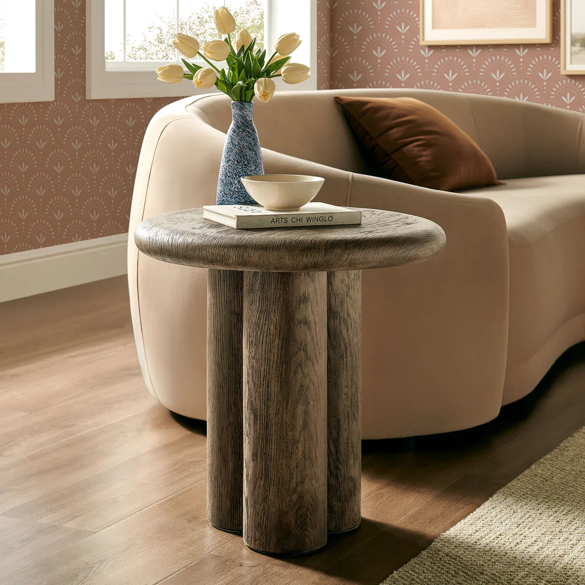 Tori 20 Inch Round Indoor Outdoor Side Table