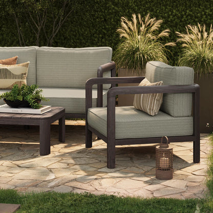 Kona 5-Piece Outdoor Teak Wood Patio Conversation Furniture Set