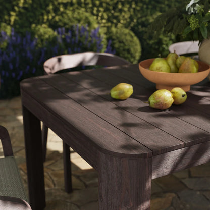 Kona 7-Piece Outdoor Teak Wood Patio Dining Set - 87" Table and 6 Chairs