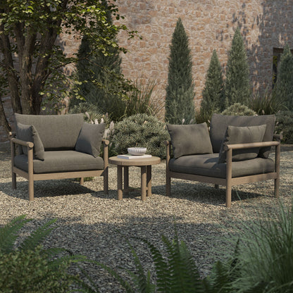 Eleni 3‑Piece Outdoor Teak Wood Lounge Set