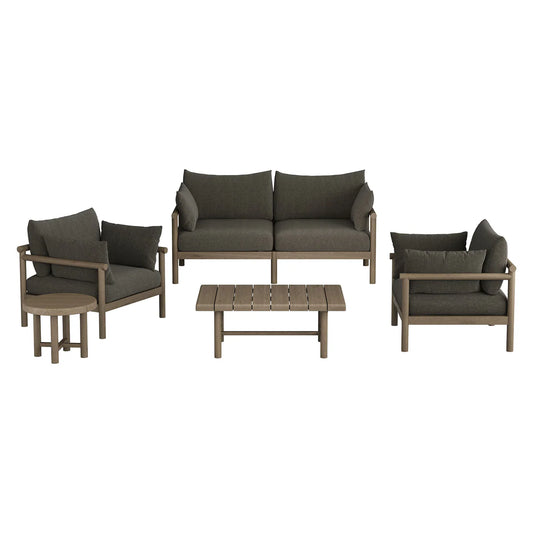 Eleni 5‑Piece Outdoor Teak Wood Furniture Set