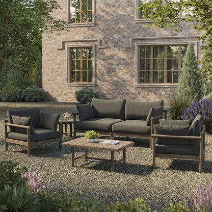 Eleni 5‑Piece Outdoor Teak Wood Furniture Set