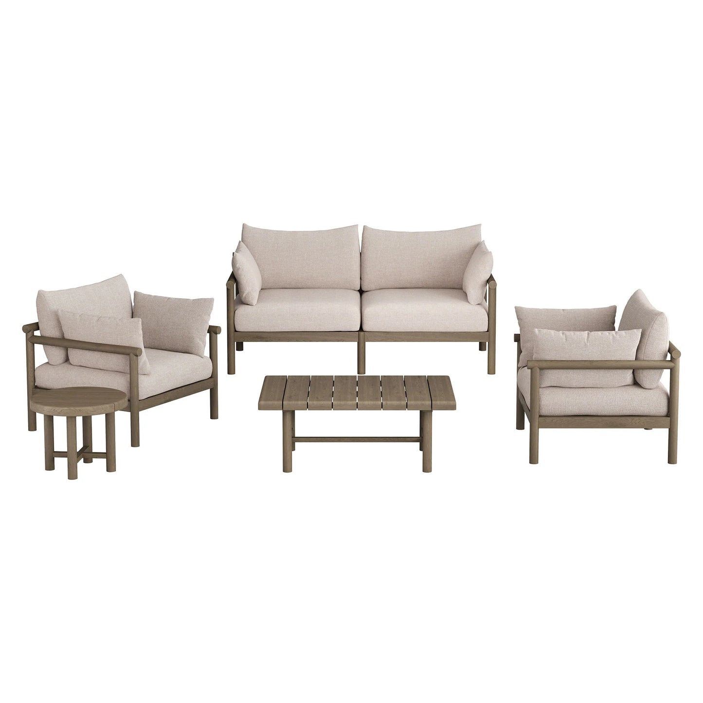 Eleni 5‑Piece Outdoor Teak Wood Furniture Set