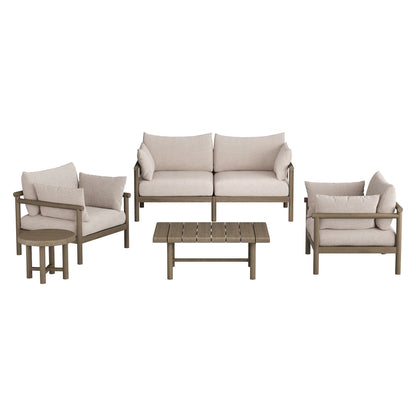 Eleni 5‑Piece Outdoor Teak Wood Furniture Set