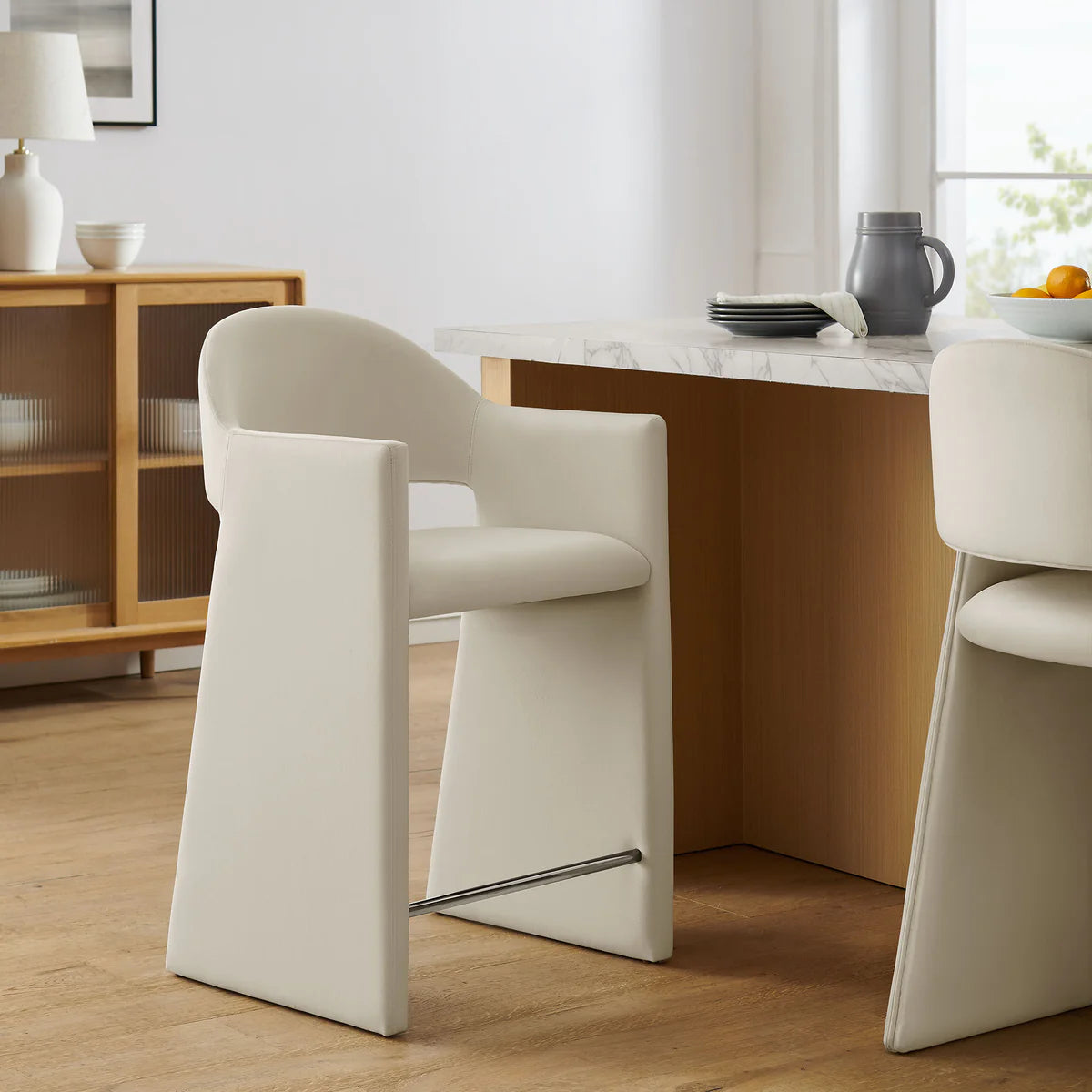 Talia 37 Inch Performance Velvet Counter Stool