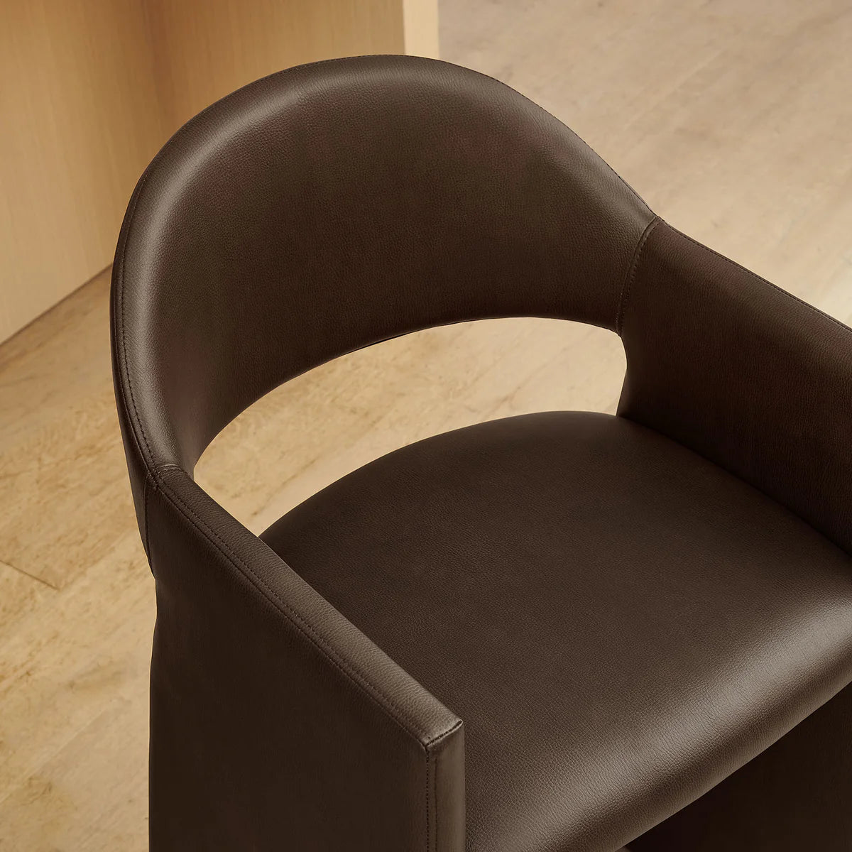 Talia 37 Inch Vegan Leather Counter Stool