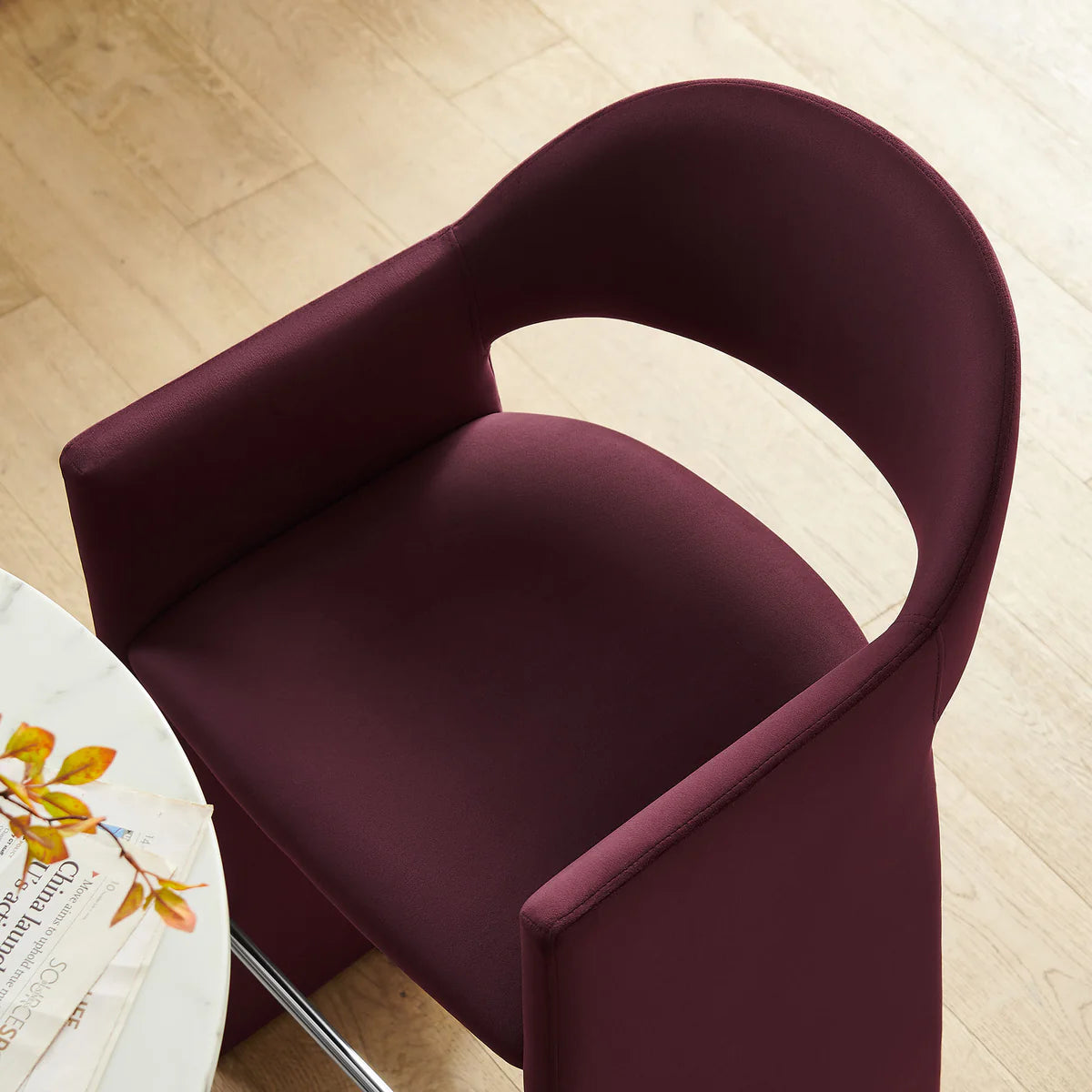 Talia 41 Inch Performance Velvet Bar Stool