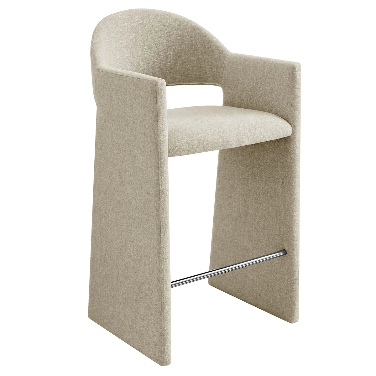 Talia 41 Inch Upholstered Fabric Bar Stool