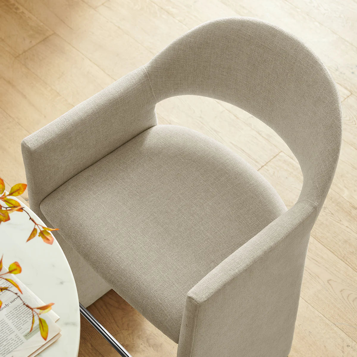 Talia 41 Inch Upholstered Fabric Bar Stool