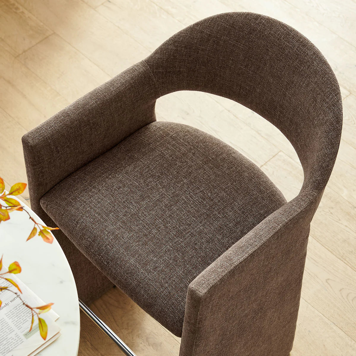 Talia 41 Inch Upholstered Fabric Bar Stool