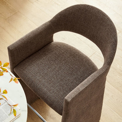 Talia 41 Inch Upholstered Fabric Bar Stool