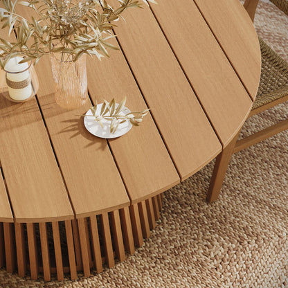 Reed 7-Piece Outdoor Teak Wood Dining Set in Natural