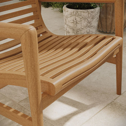 Hayden 4-Piece Outdoor Teak Wood Furniture Set in Natural