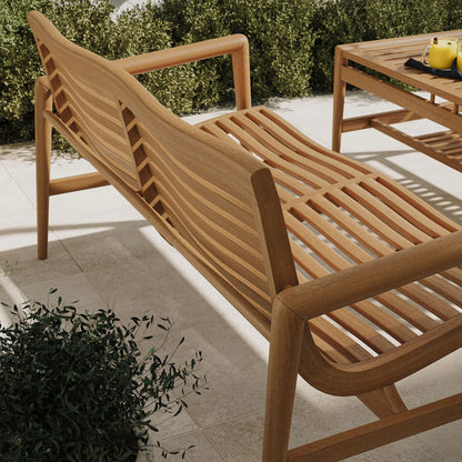 Hayden 4-Piece Outdoor Teak Wood Furniture Set in Natural