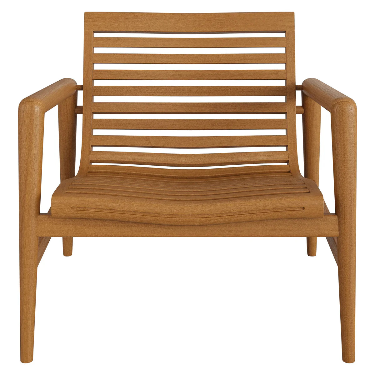 Hayden Outdoor Teak Wood Armchairs Set of 2 in Natural