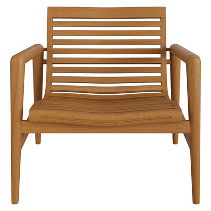 Hayden Outdoor Teak Wood Armchairs Set of 2 in Natural