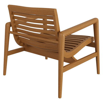 Hayden Outdoor Teak Wood Armchairs Set of 2 in Natural