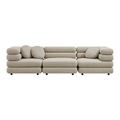 Jubilee Upholstered Modular 3‑Piece Sofa Set – Looped Yarn Fabric