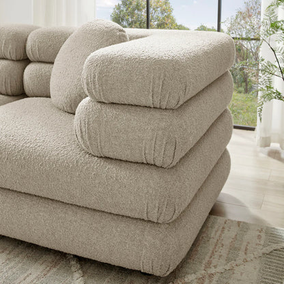 Jubilee Upholstered Modular 3‑Piece Sofa Set – Looped Yarn Fabric