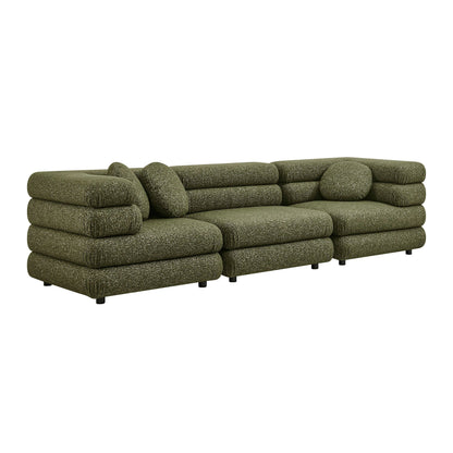 Jubilee Upholstered Modular 3‑Piece Sofa Set – Looped Yarn Fabric