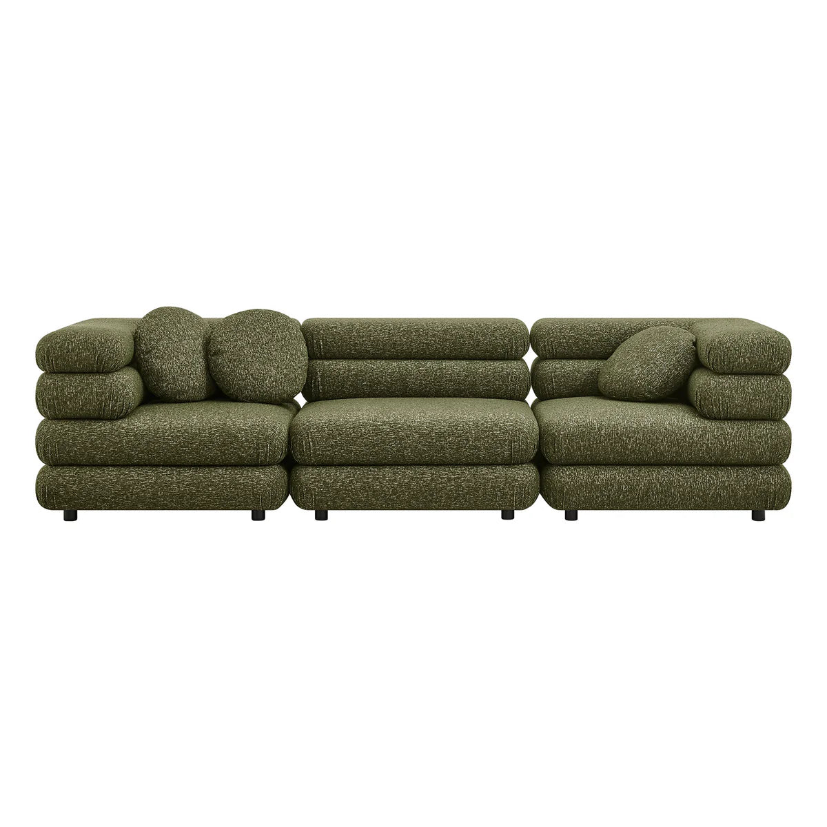 Jubilee Upholstered Modular 3‑Piece Sofa Set – Looped Yarn Fabric