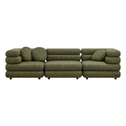 Jubilee Upholstered Modular 3‑Piece Sofa Set – Looped Yarn Fabric