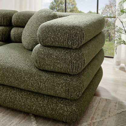 Jubilee Upholstered Modular 3‑Piece Sofa Set – Looped Yarn Fabric