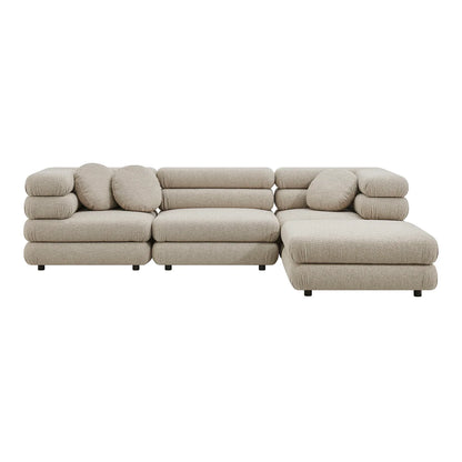 Jubilee Upholstered Modular 4‑Piece Sofa Set – Looped Yarn Fabric