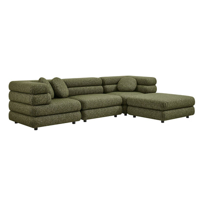 Jubilee Upholstered Modular 4‑Piece Sofa Set – Looped Yarn Fabric
