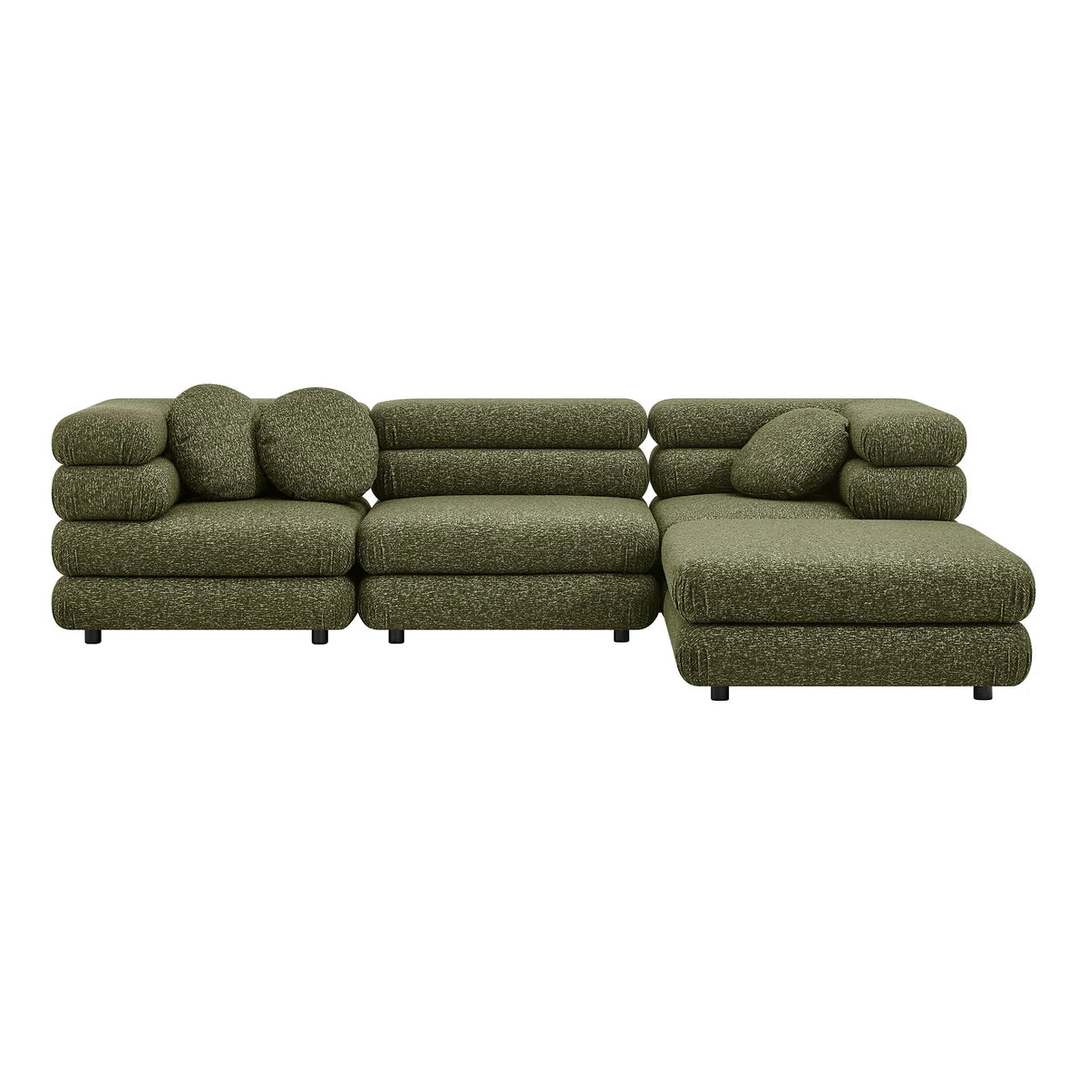 Jubilee Upholstered Modular 4‑Piece Sofa Set – Looped Yarn Fabric