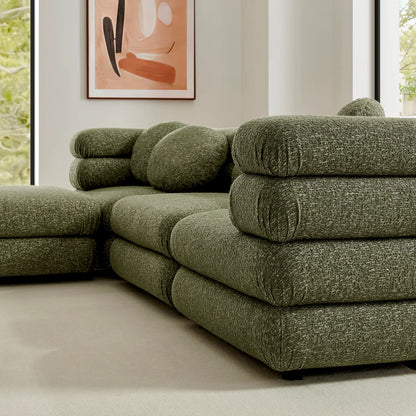 Jubilee Upholstered Modular 4‑Piece Sofa Set – Looped Yarn Fabric