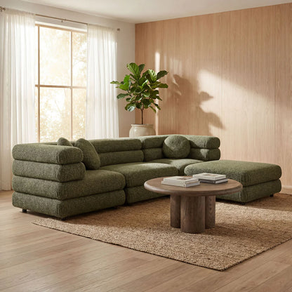 Jubilee Upholstered Modular 4‑Piece Sofa Set – Looped Yarn Fabric