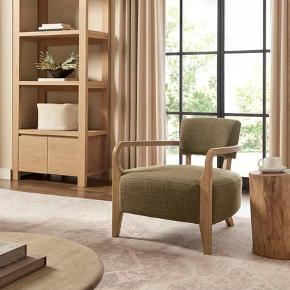 Zinnia Linen Blend Accent Chair