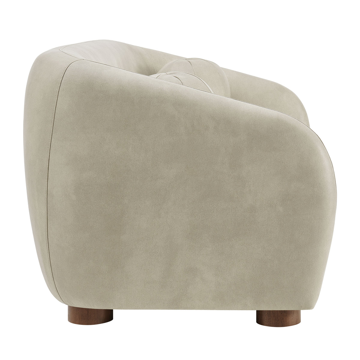 Holland 85 Inch Vegan Leather Curved Sofa