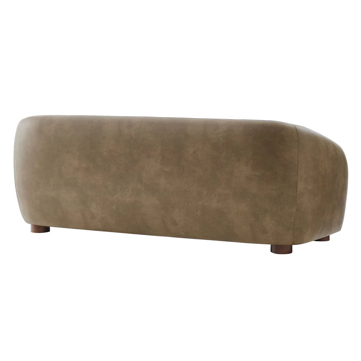Holland 85 Inch Vegan Leather Curved Sofa