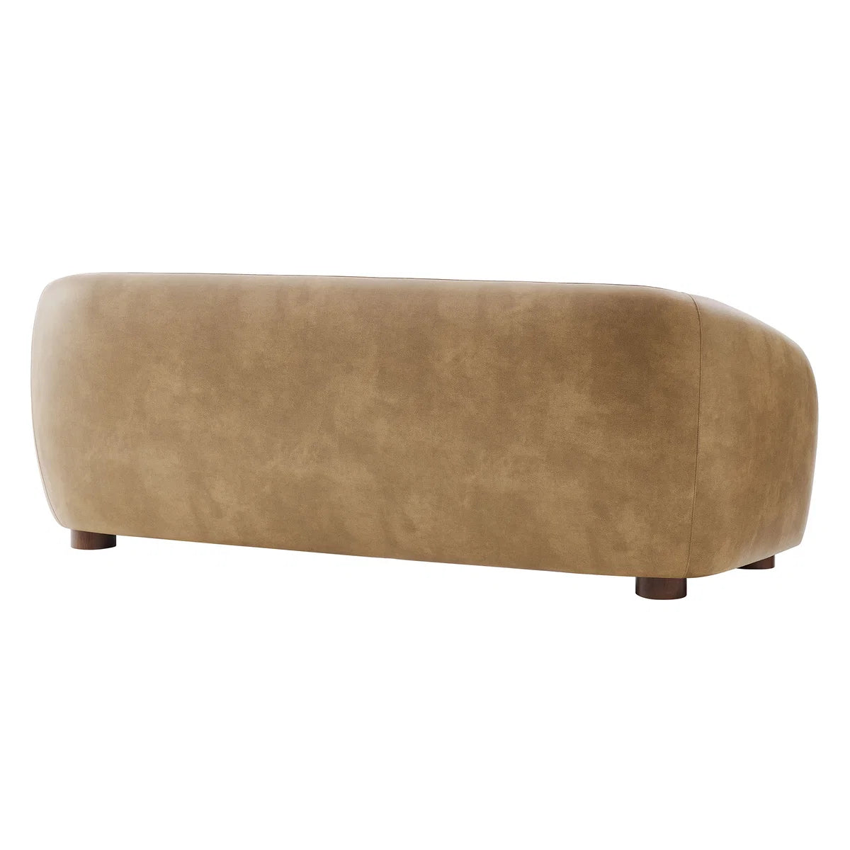 Holland 85 Inch Vegan Leather Curved Sofa