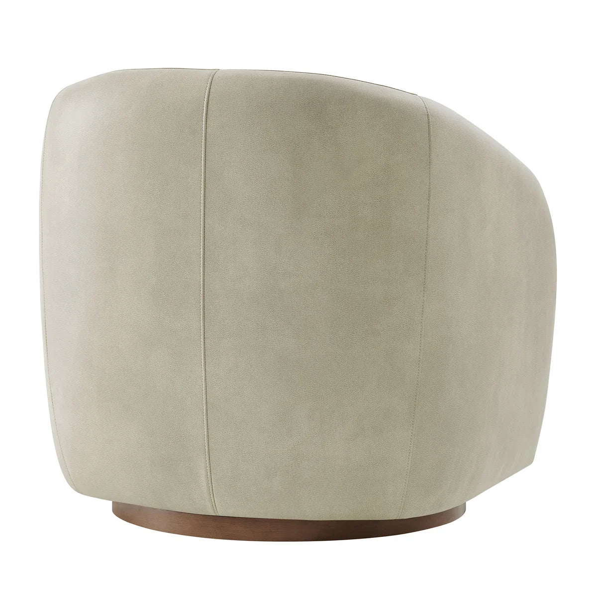 Holland Swivel Vegan Leather Curved Armchair