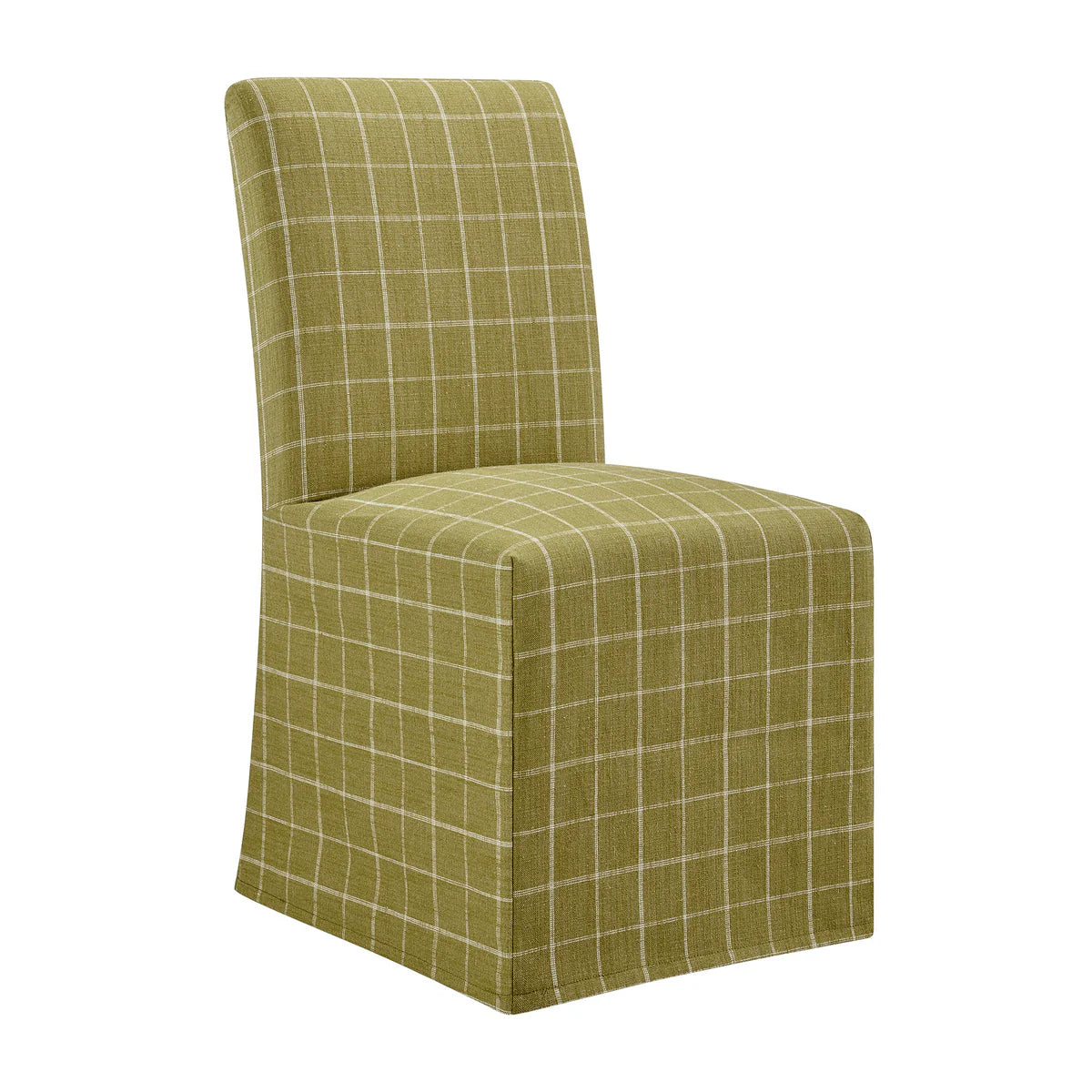 Aster Linen Cotton Blend Slipcovered Dining Chairs Set of 2