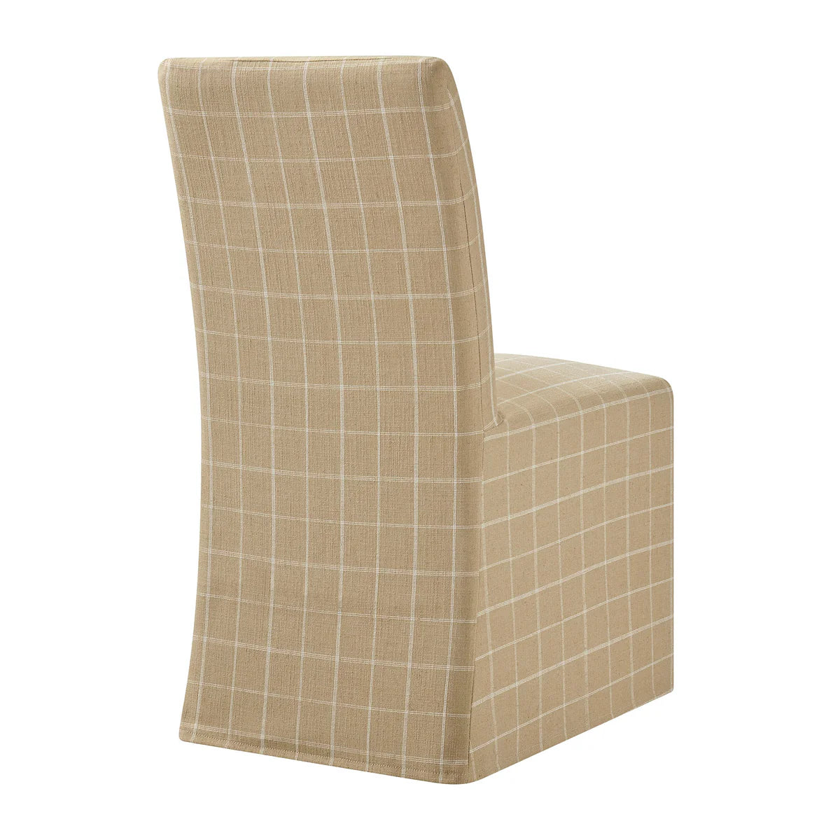Aster Linen Cotton Blend Slipcovered Dining Chairs Set of 2