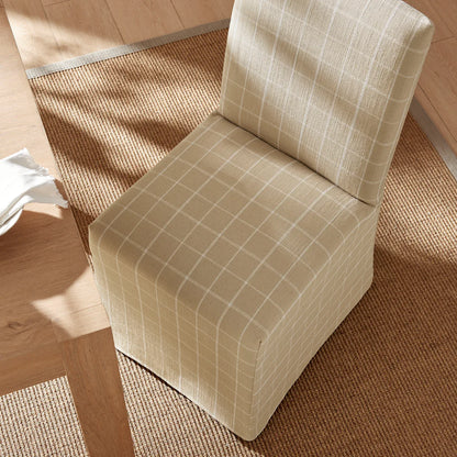 Aster Linen Cotton Blend Slipcovered Dining Chairs Set of 2