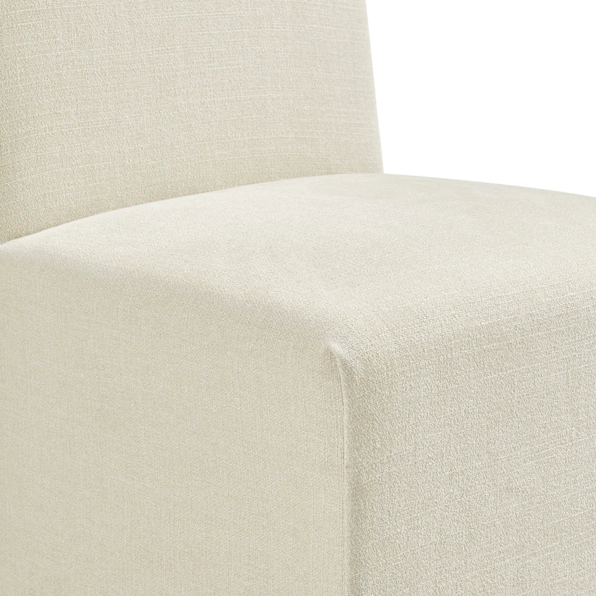 Aster Slub Weave Fabric Slipcovered Dining Chairs Set of 2